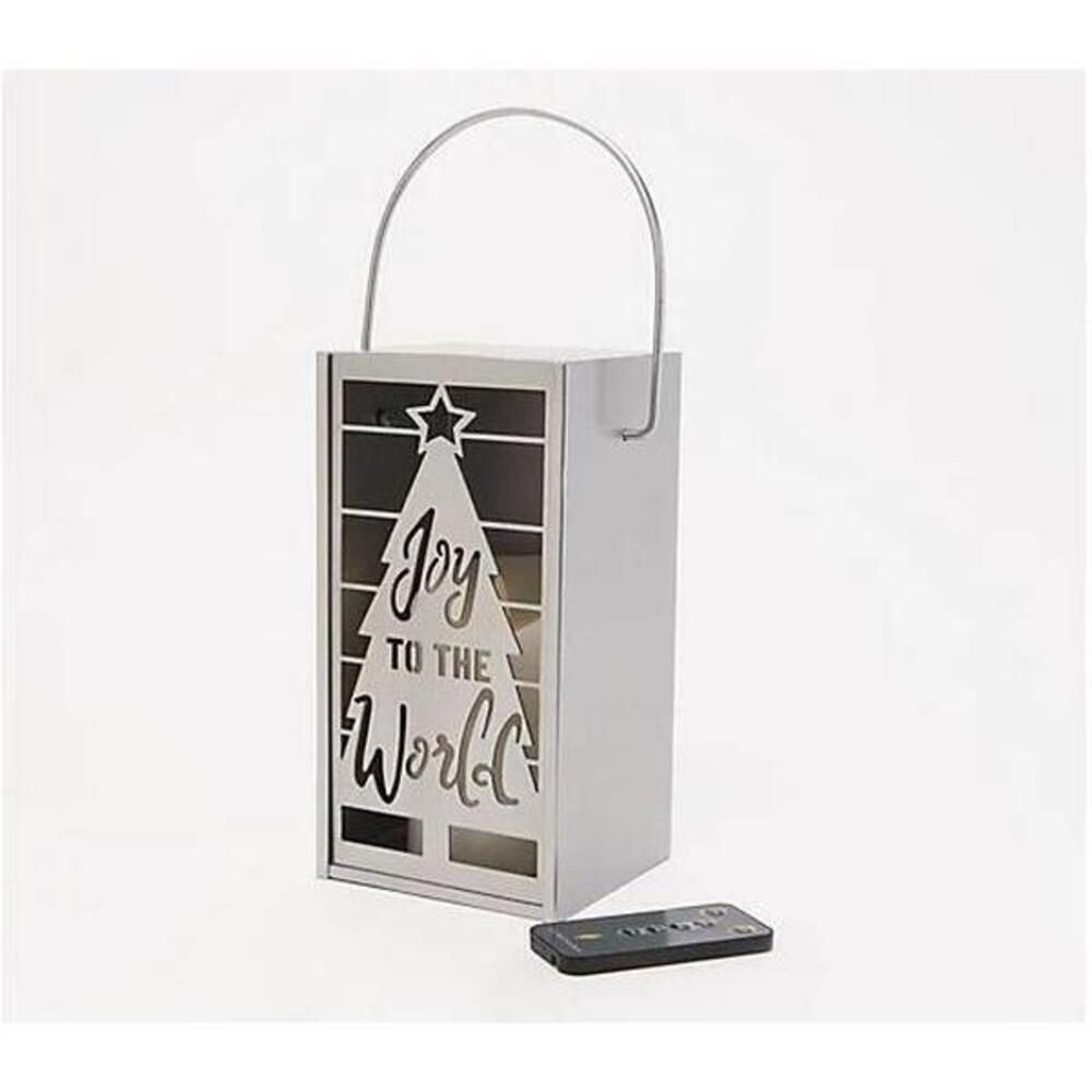 Luminara Decorative Box with Flameless 4" Pillar Candle & Remote Joy